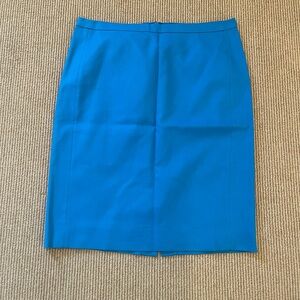 J. Crew Blue Knee-Length Pencil Skirt